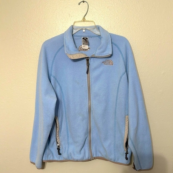 The North Face Jackets & Blazers - The North Face Women’s Full Zip Fleece Jacket Sweater Light Blue